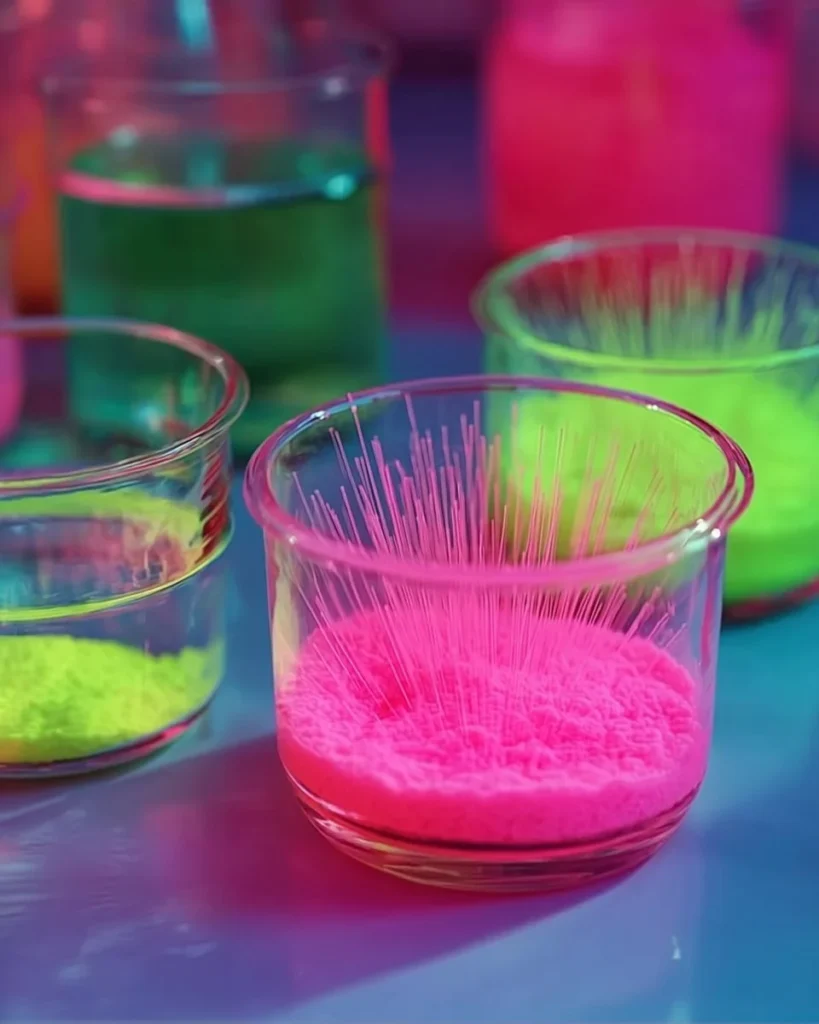 Baking soda and vinegar fireworks experiment demonstration