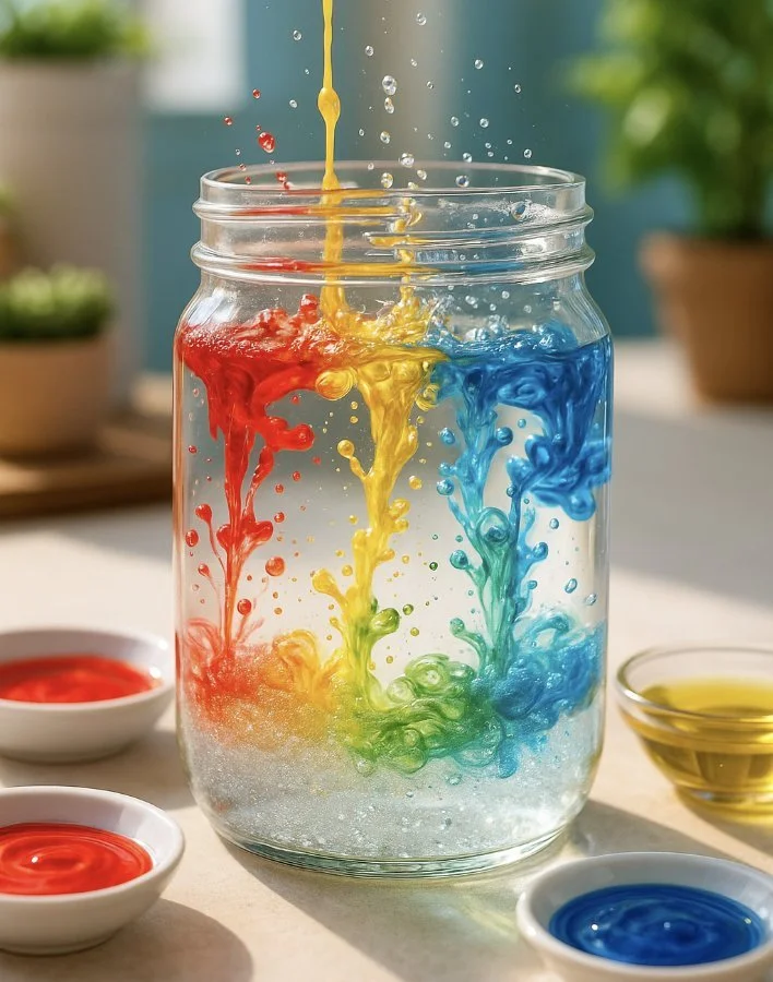 Colorful fireworks in a jar display for festive celebrations.