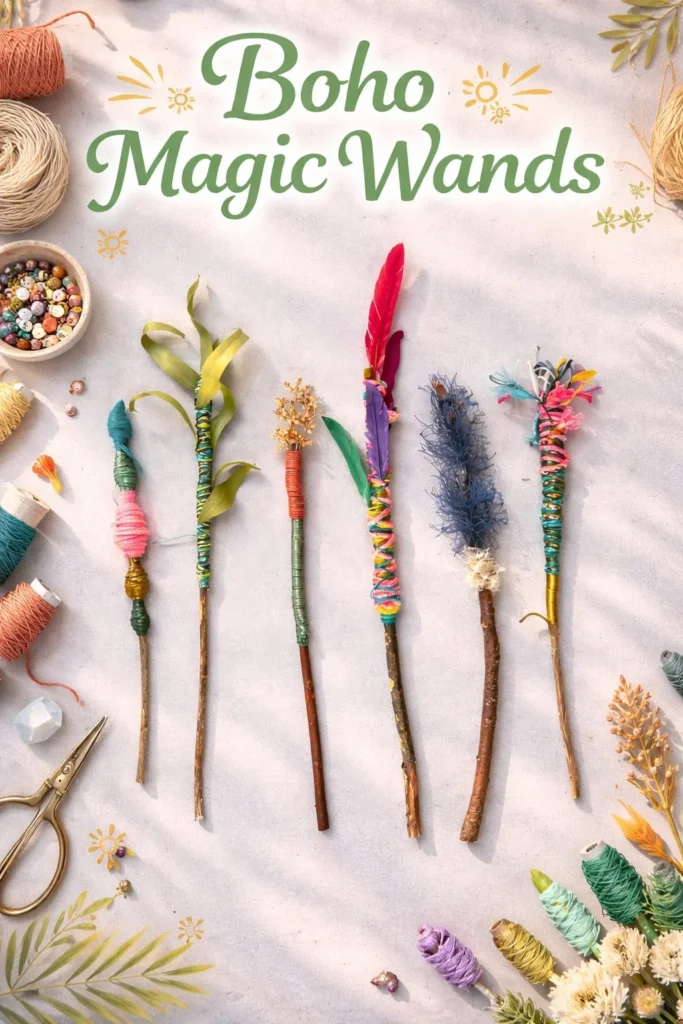 Handcrafted Boho Magic Wands for rituals and spiritual decor