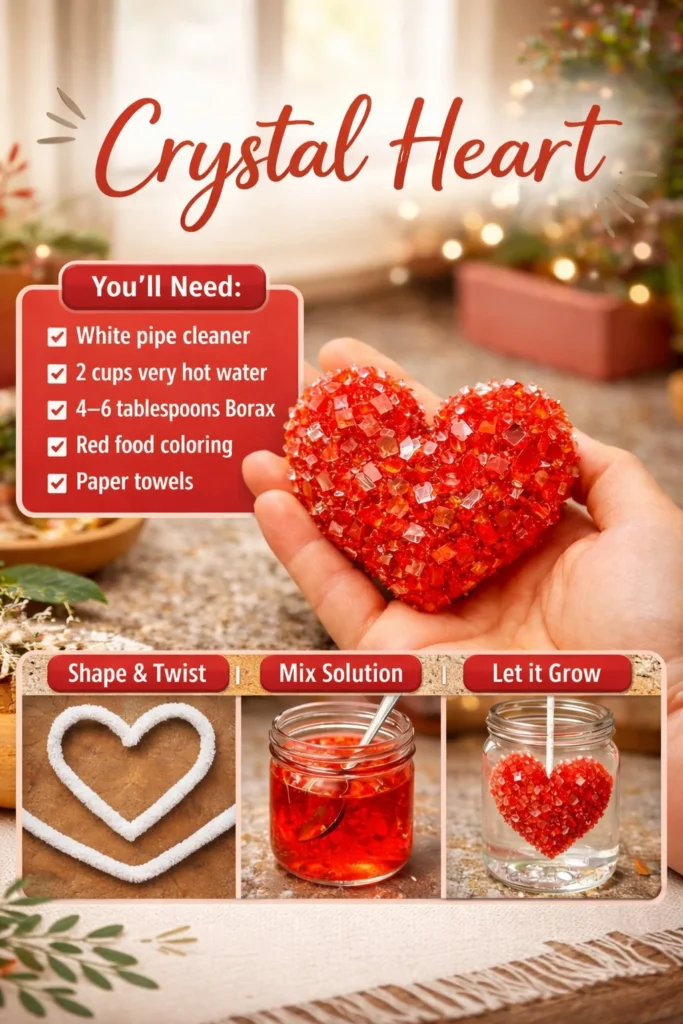 Stunning Crystal Heart symbolizing love and healing energy