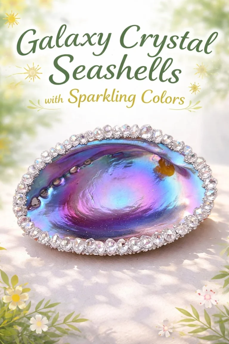 Beautiful Galaxy Crystal Seashells with vibrant sparkling colors