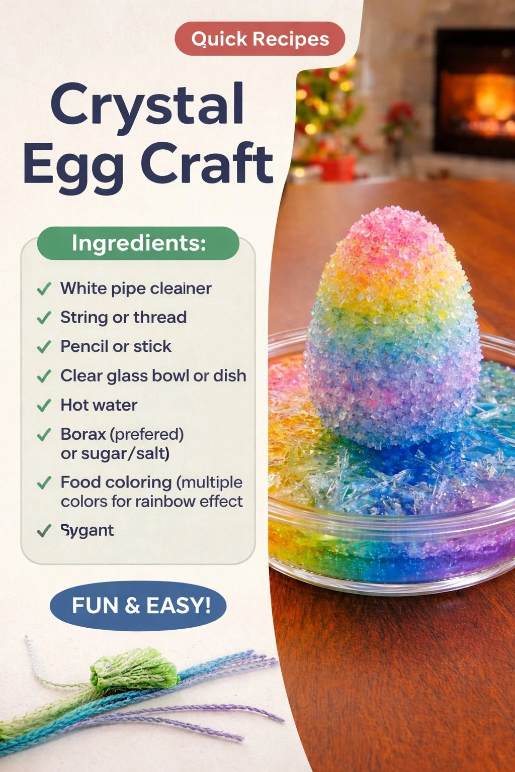 Colorful handmade crystal egg craft showcasing artistic designs.