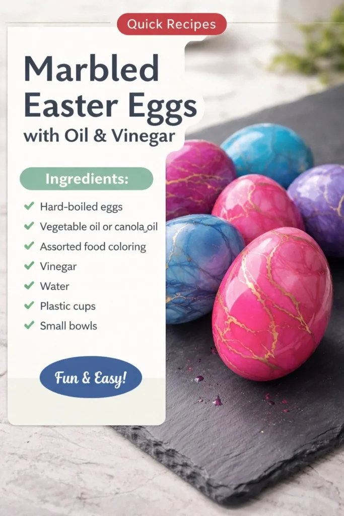 Marbled Easter Eggs with Oil & Vinegar