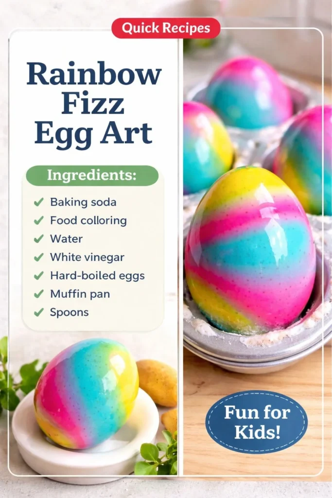 Colorful Rainbow Fizz Egg Art showcasing vibrant designs and creative techniques.