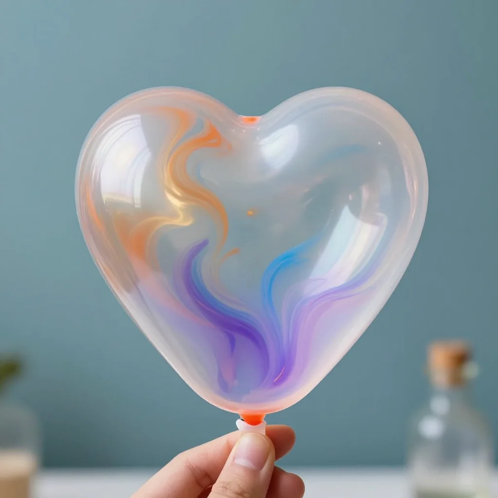 A balloon expanding during the Balloon Baking Soda Experiment with baking soda and vinegar.