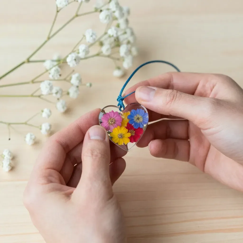 Flower Pendants Become Cozy Wearable Art