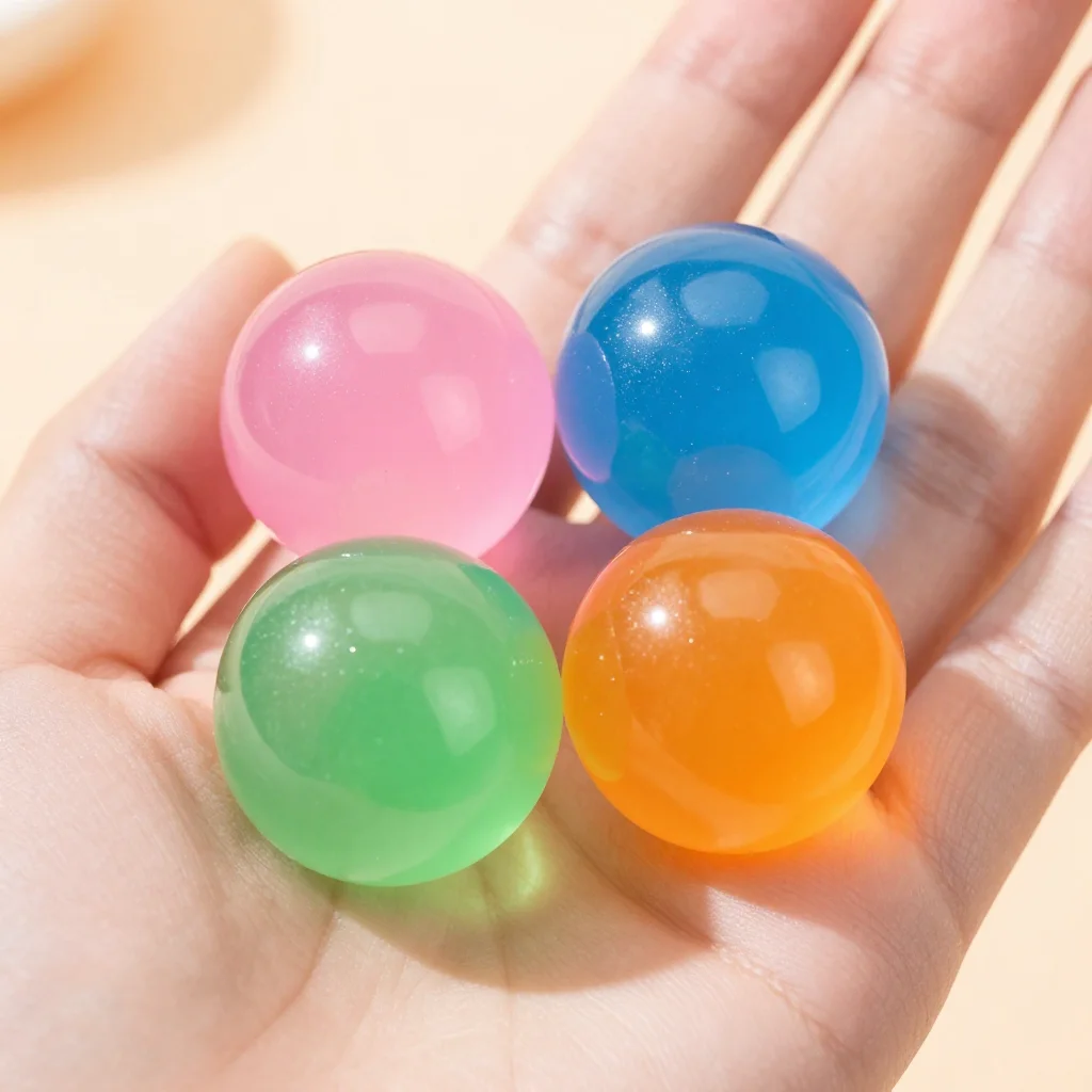 Homemade bouncy ball made with simple ingredients