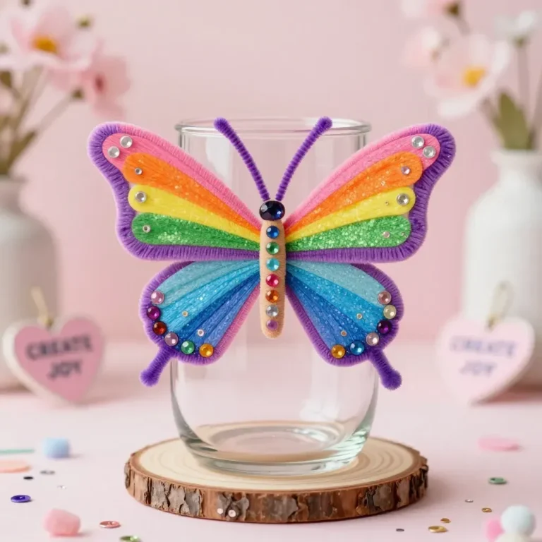 Colorful magic butterfly craft for cozy decor and fun activities