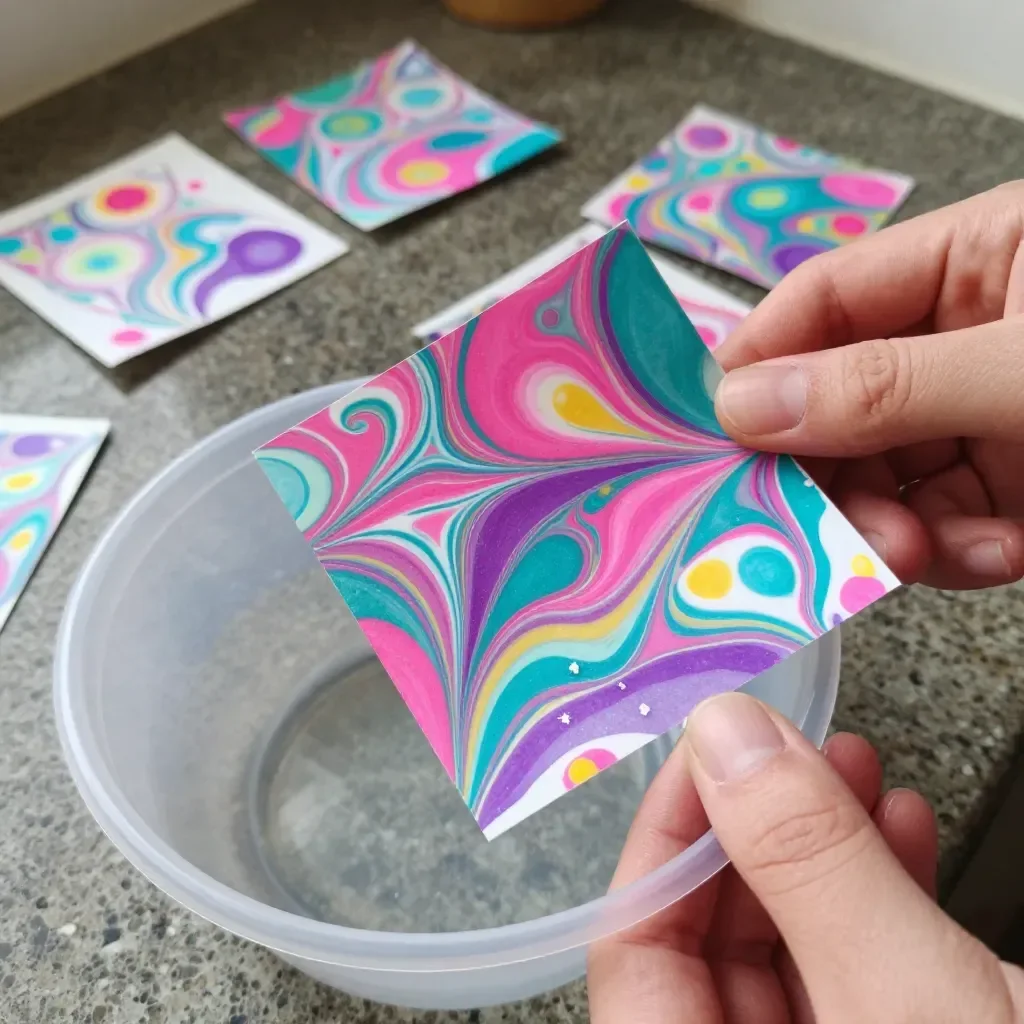 Water Marbling Craft Becomes Cozy