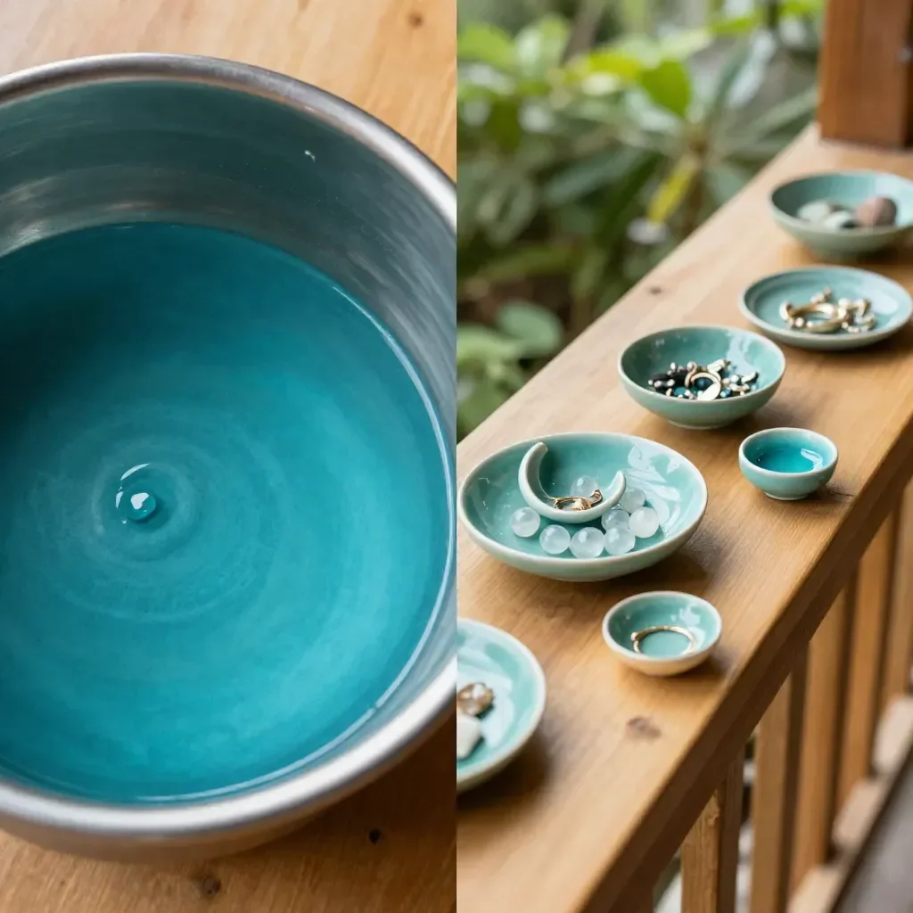 DIY terracotta-style pots made without an oven for home decor.