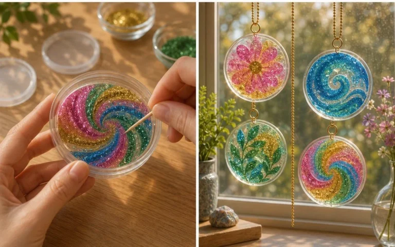 Clear Glue Suncatcher Craft Becomes Cozy