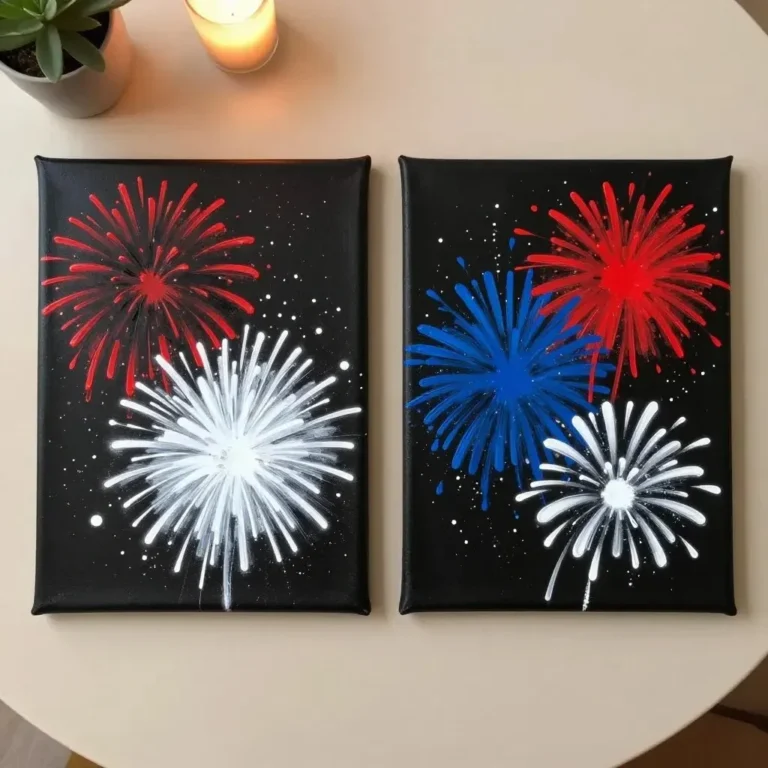 Colorful firework splatter canvas artwork for vibrant home decor