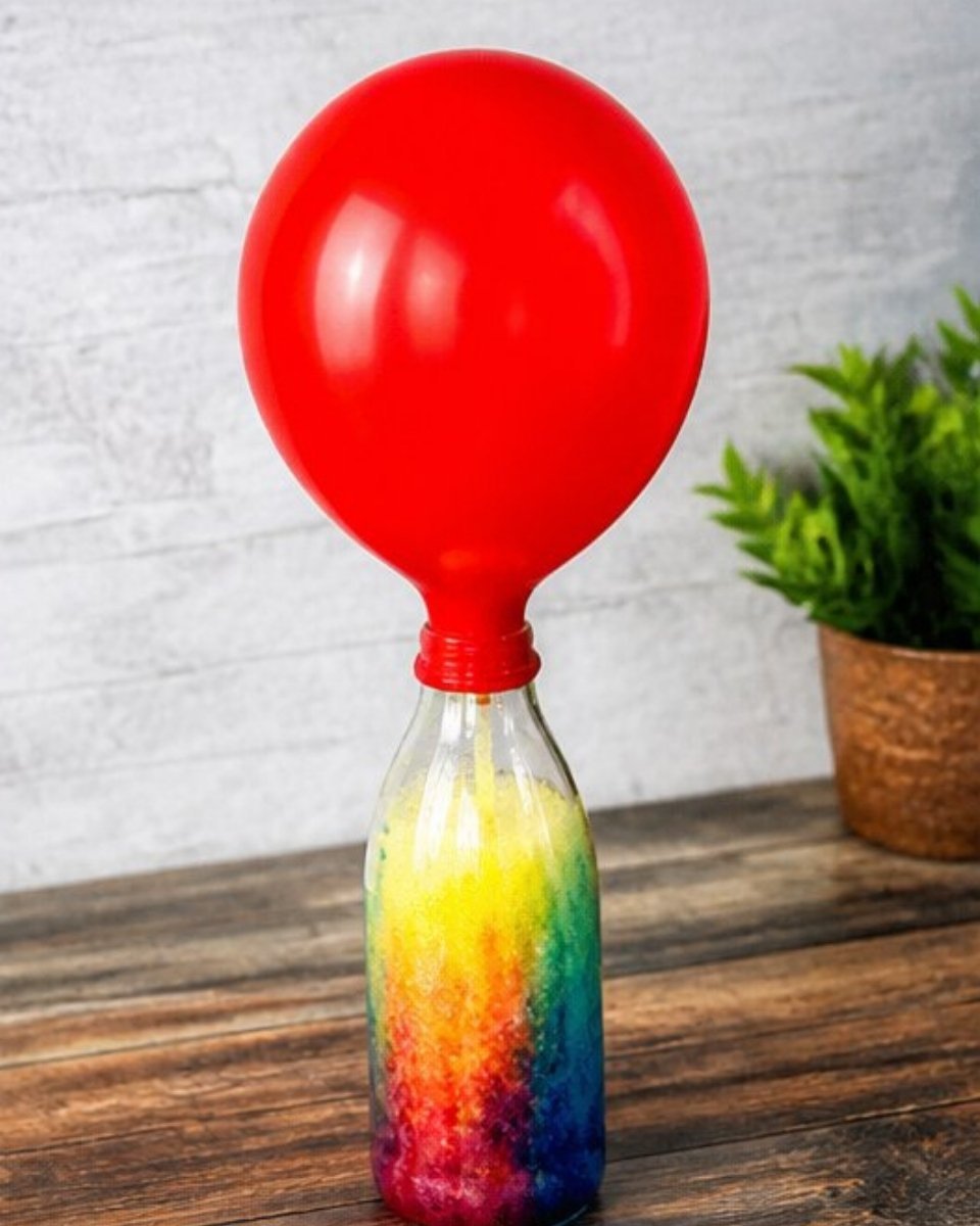Balloon Self-Inflating Rainbow Experiment