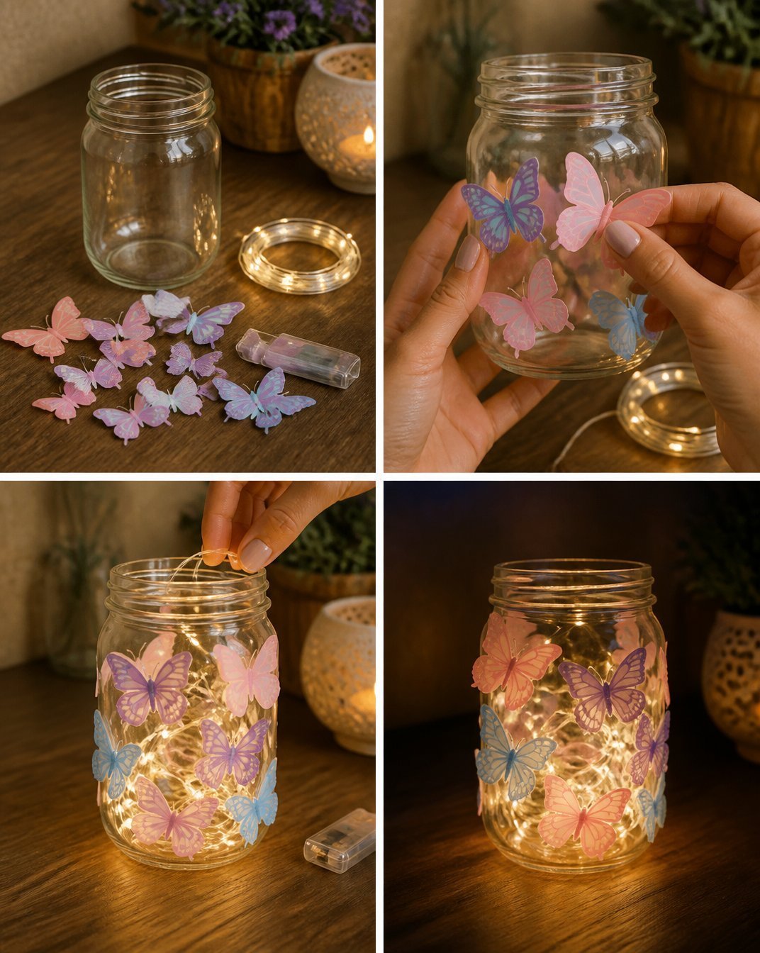 Butterfly LED Lantern with Warm Glow for Outdoor Decor