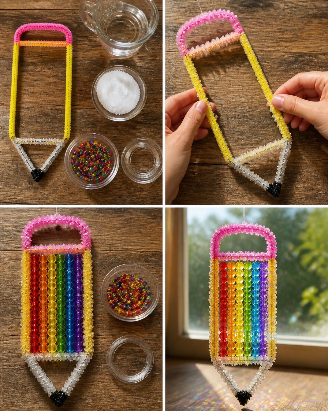 Colorful Rainbow Prism Pencil Window Ornament