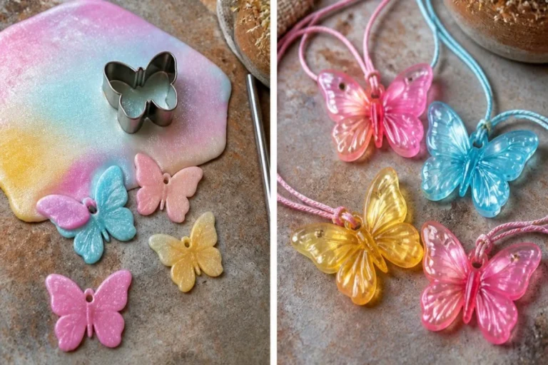 Beautiful cornstarch glass butterfly charms for unique jewelry designs.