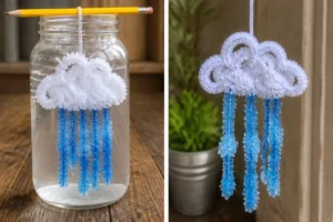Crystal Cloud Raindrops displaying shimmering, iridescent crystal formations