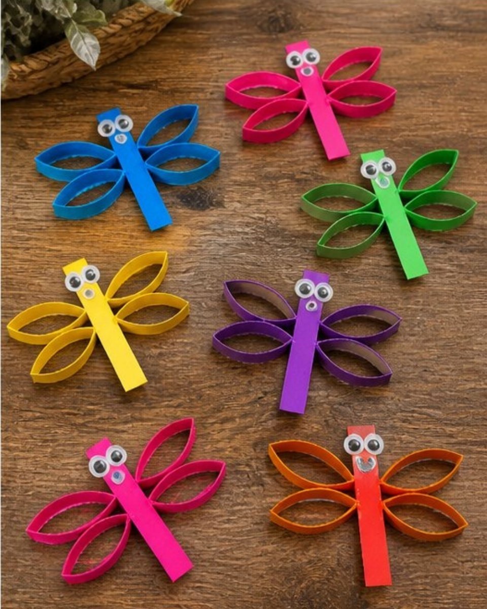Paper Roll Dragonfly Wall Décor
