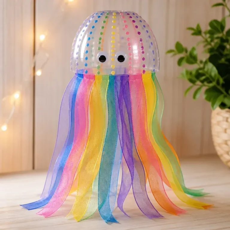 Glow-in-the-Dark Rainbow Jellyfish Bottle Craft