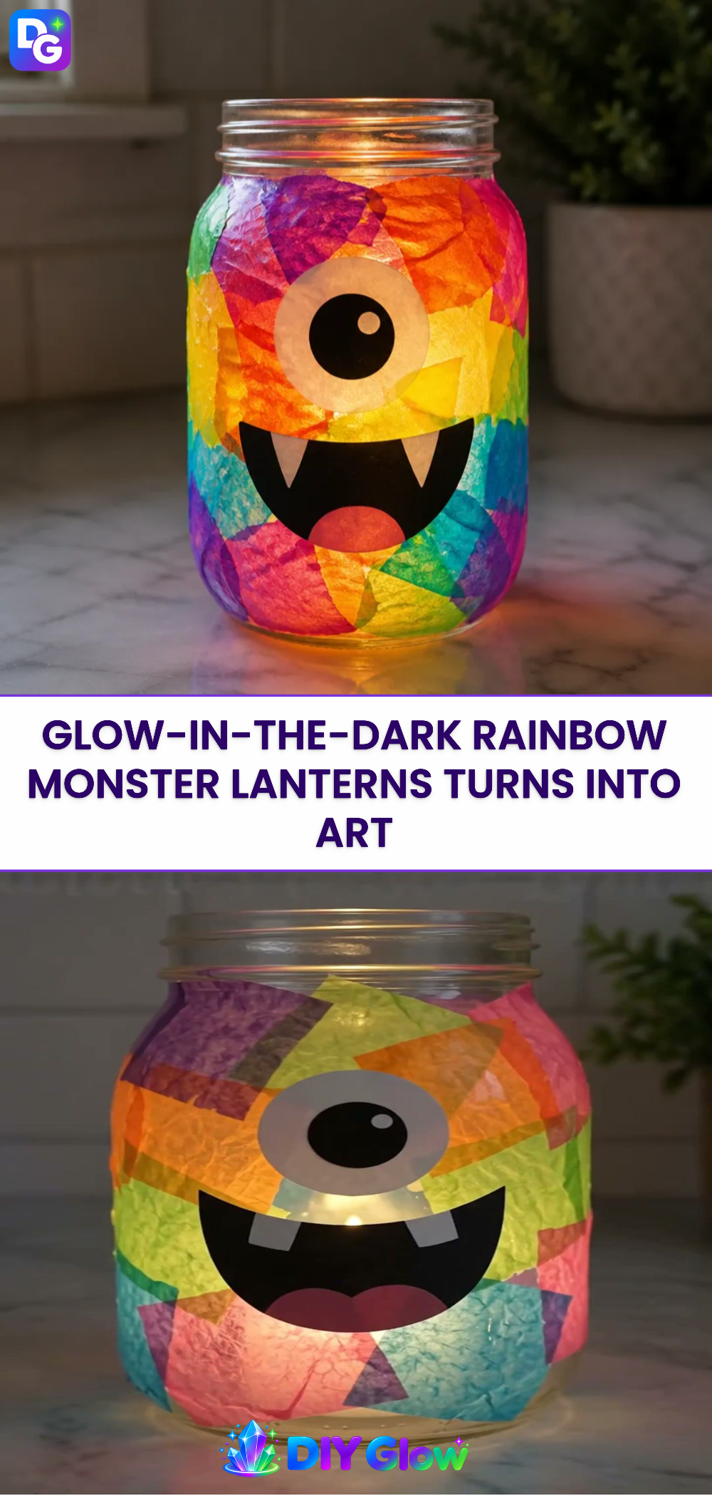 Glow-in-the-Dark Rainbow Monster Lanterns Turns Into Art