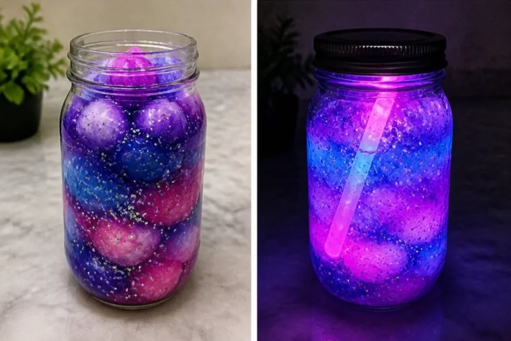 Glowing Galaxy Jar