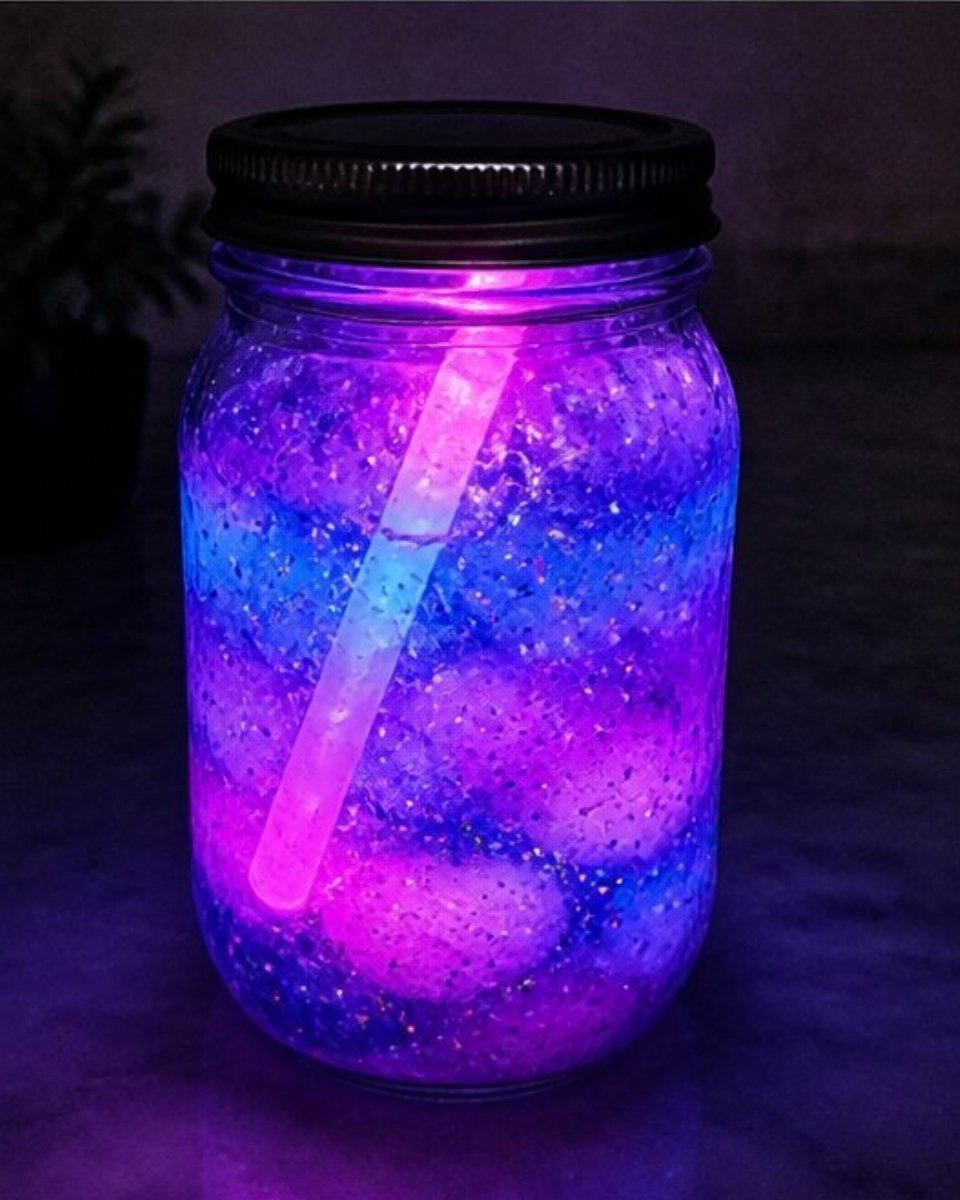 Glowing Galaxy Jar