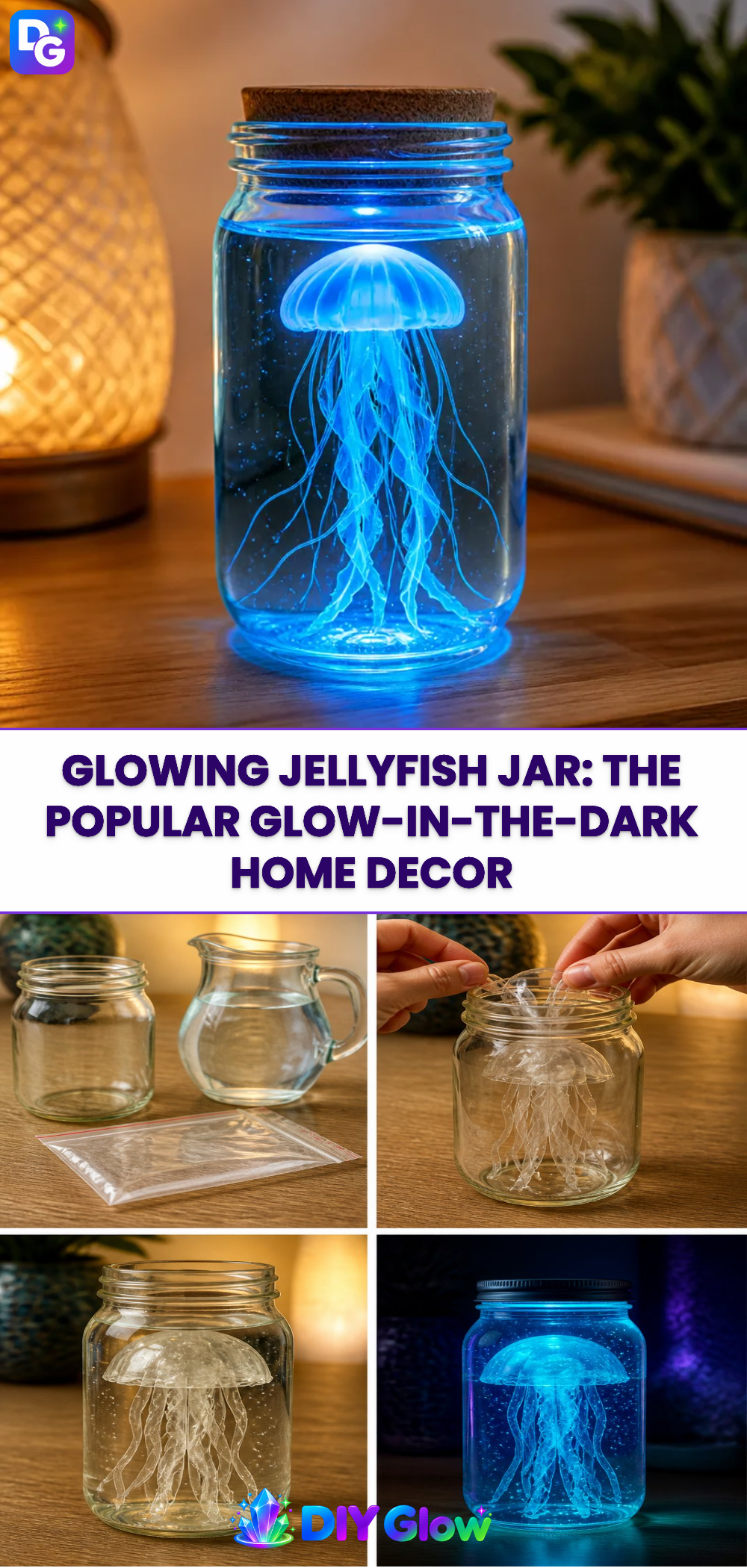Glowing Jellyfish Jar: The Popular Glow-in-the-Dark Home Decor