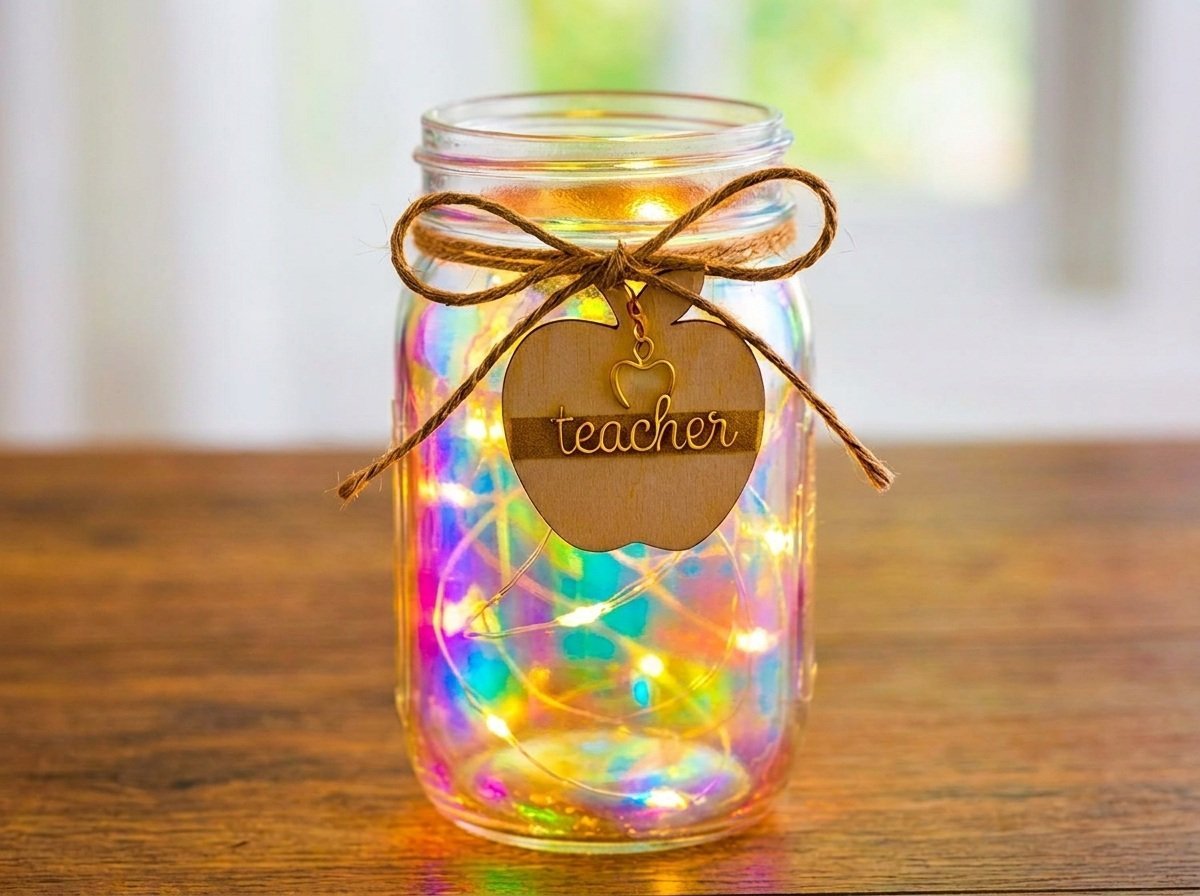Holographic Rainbow Apple Teacher Lantern