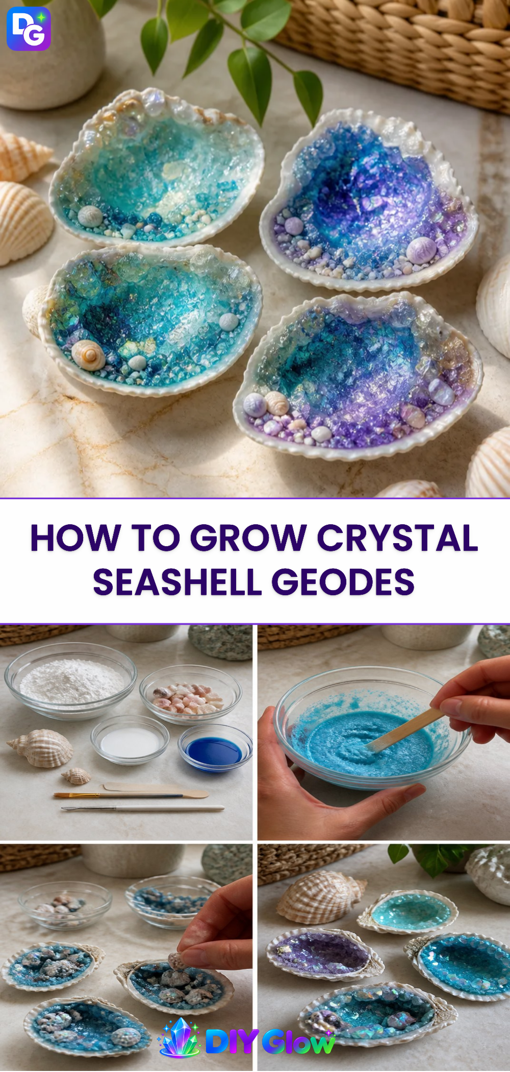 How to Grow Crystal Seashell Geodes