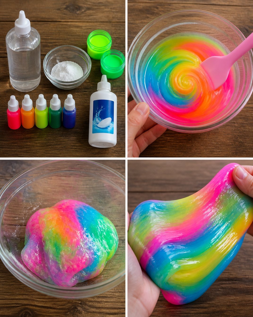 How to Make Glowing Rainbow Slime
