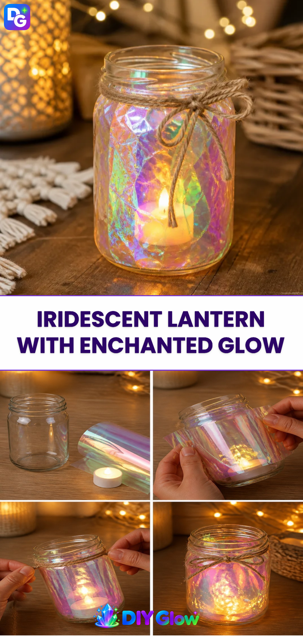 Iridescent Lantern with Enchanted Glow