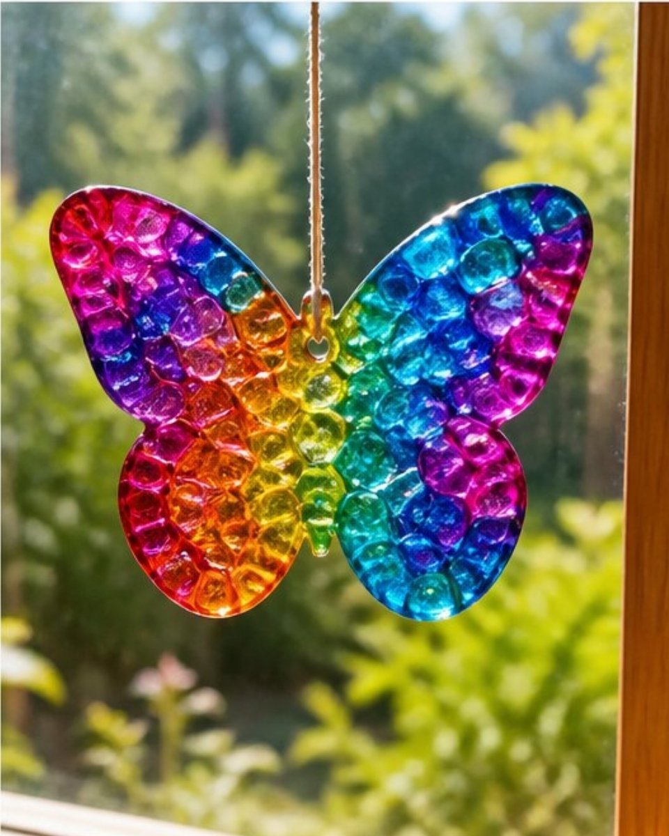 Melted Bead Butterfly Suncatcher
