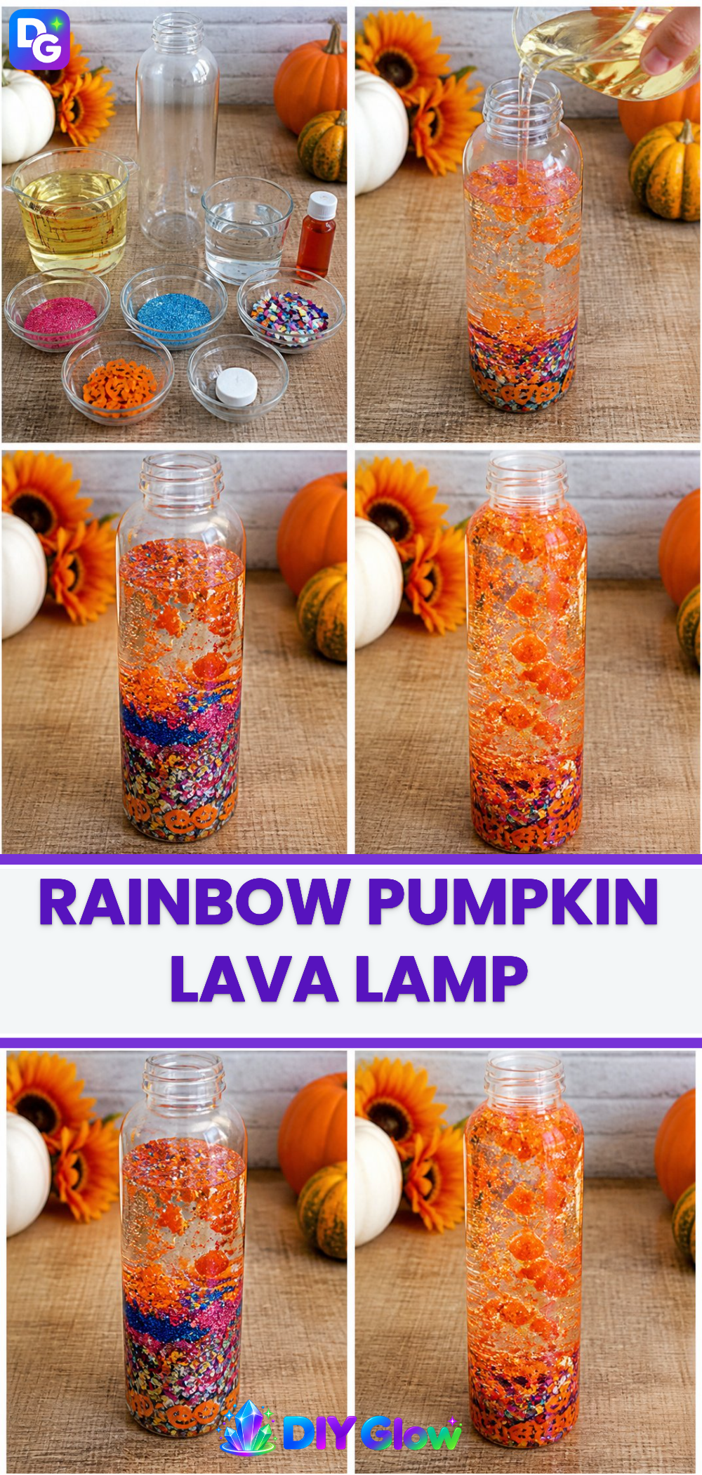 Rainbow Pumpkin Lava Lamp