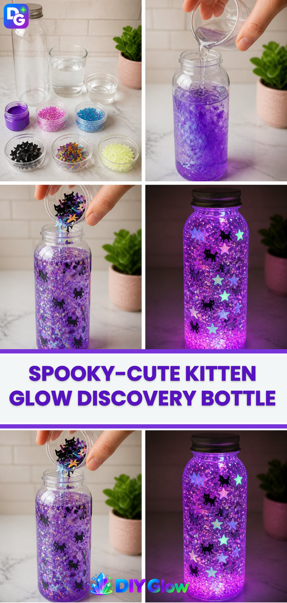 Spooky-Cute Kitten Glow Discovery Bottle