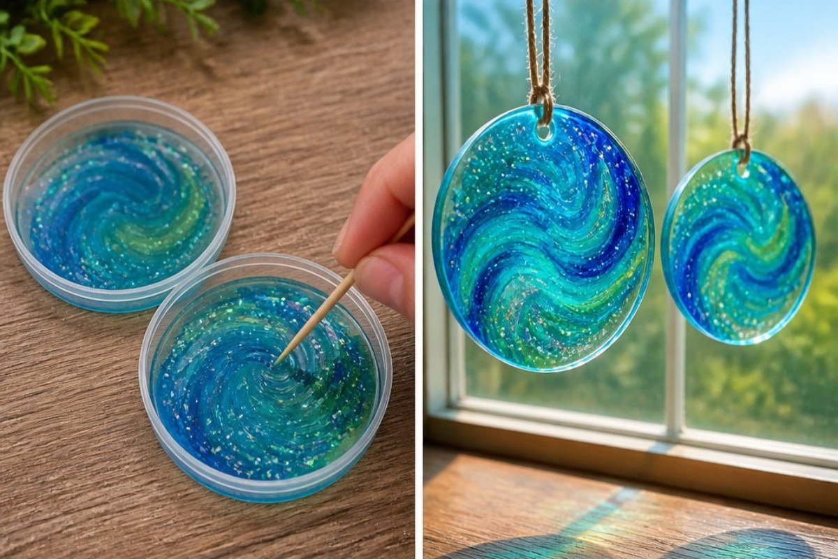 Suncatchers Borax Pipe Cleaner Melted Crayon Mason Jar