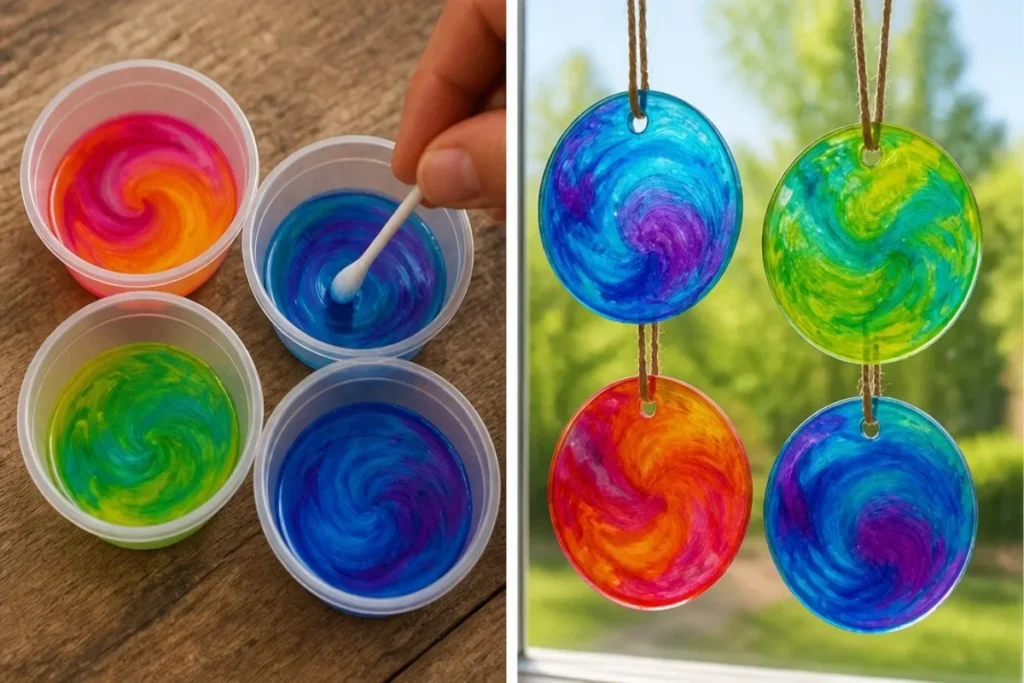 Swirl Glue Suncatchers