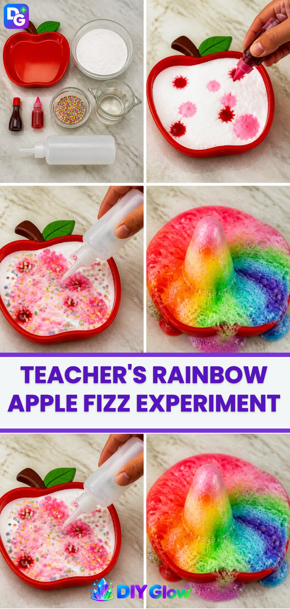 Teacher's Rainbow Apple Fizz Experiment