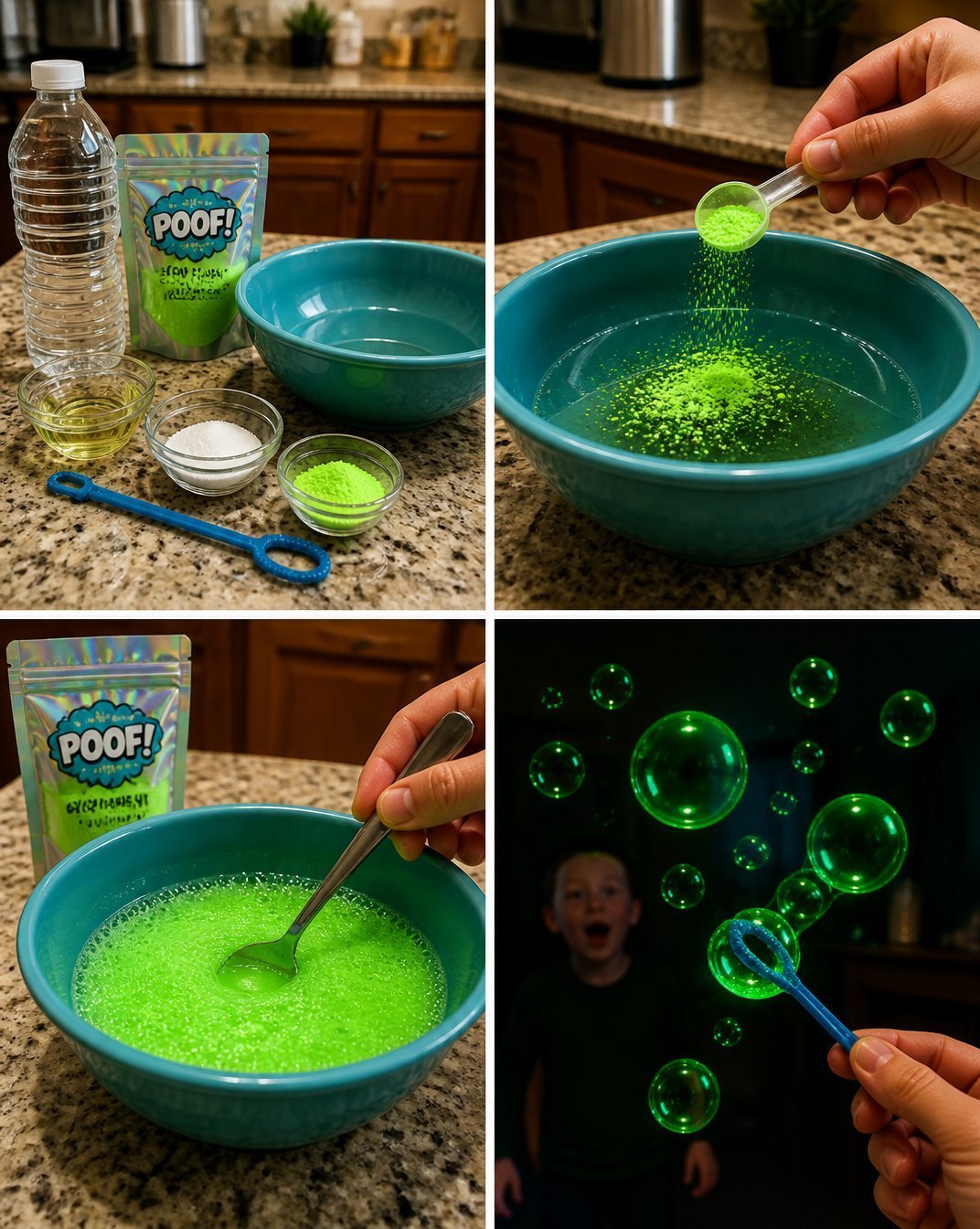Glowing Bubble Solution for Nighttime Fun