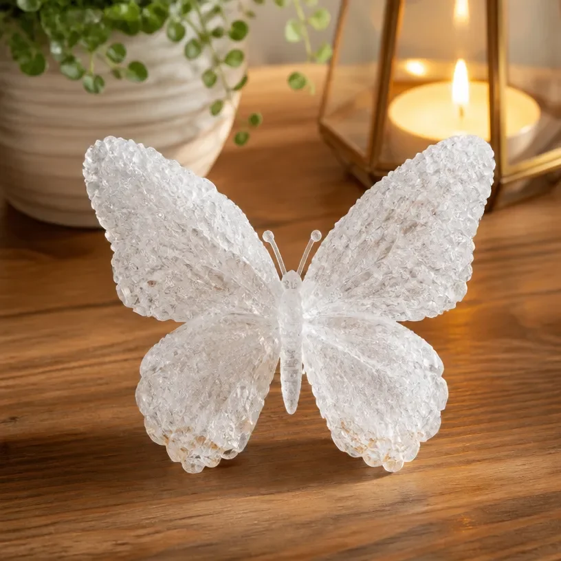 Crystal butterfly decor piece for home decoration and gifting