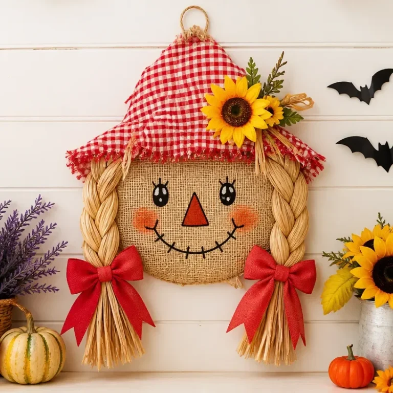 DIY Halloween scarecrow wall decor ideas for festive Halloween decor.