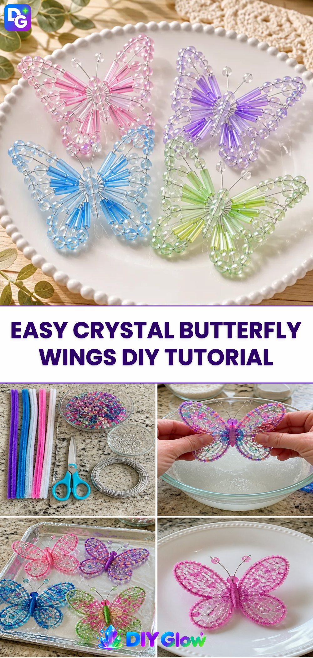 Easy Crystal Butterfly Wings DIY Tutorial