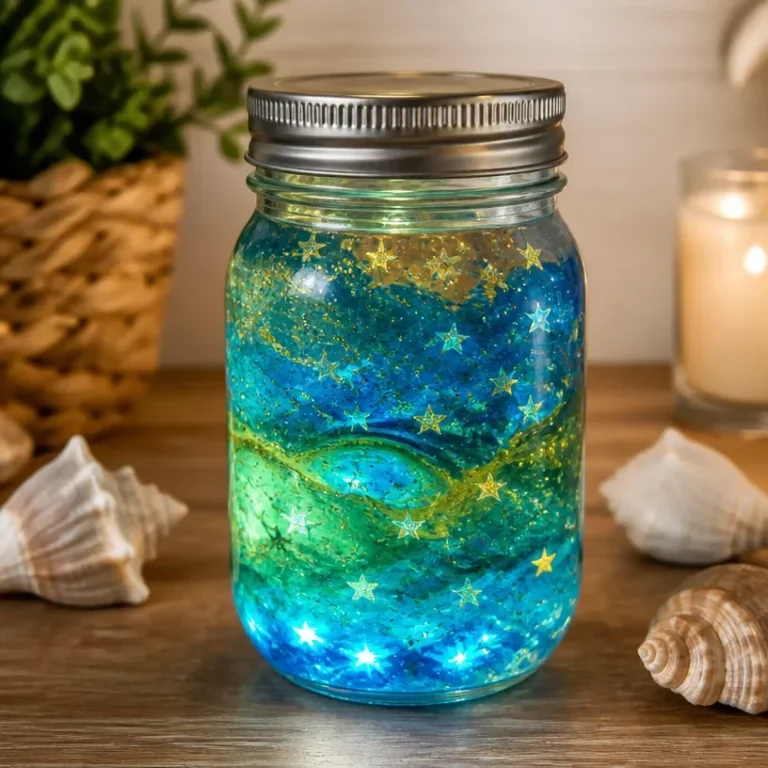 Glowing Ocean Jar illuminating tranquility in a serene setting