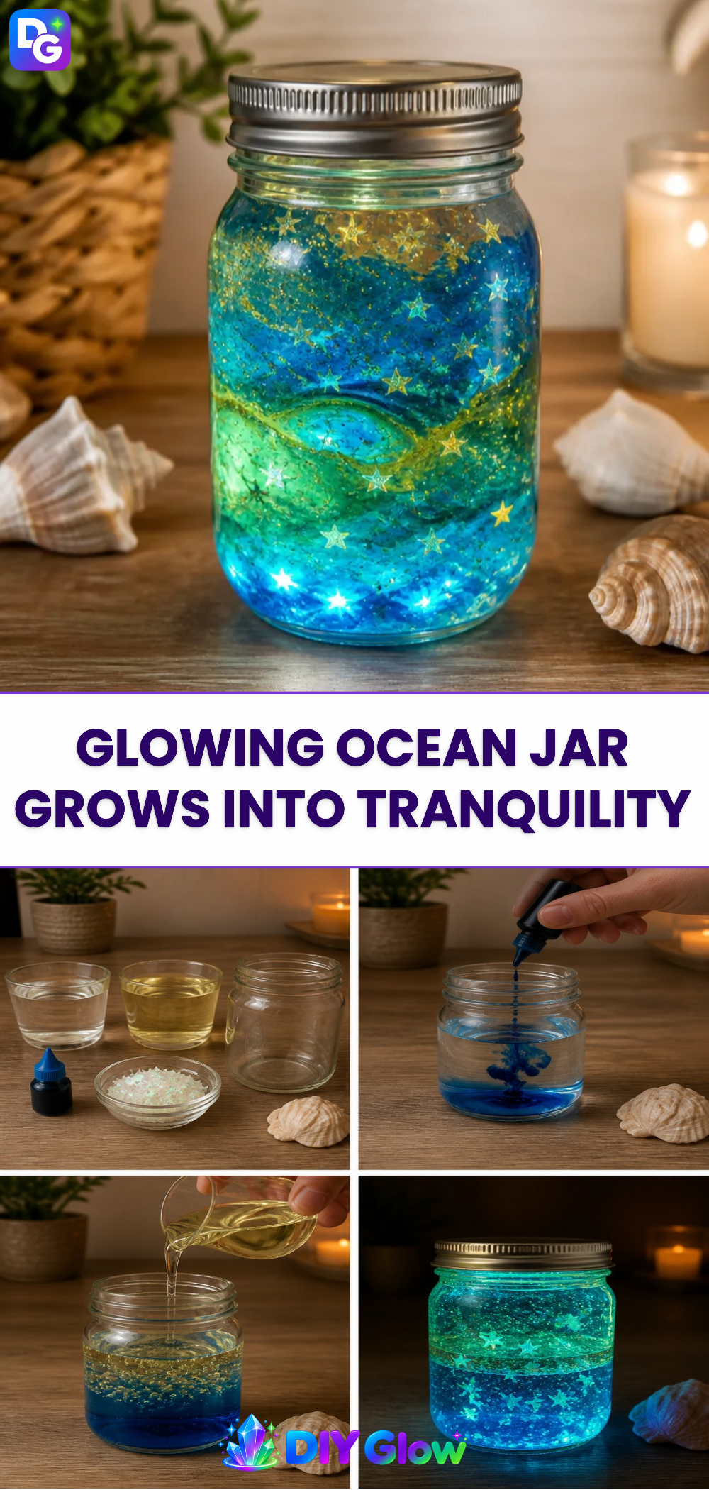 Glowing Ocean Jar Grows Into Tranquility