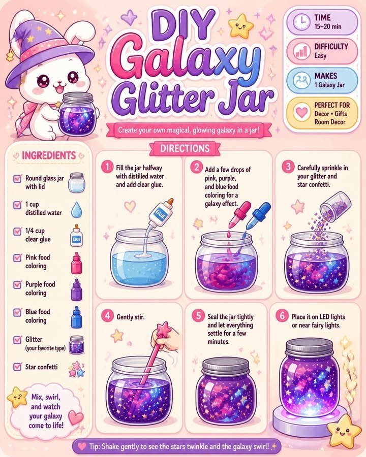 How to Make a Galaxy Glitter Jar: DIY Tutorial
