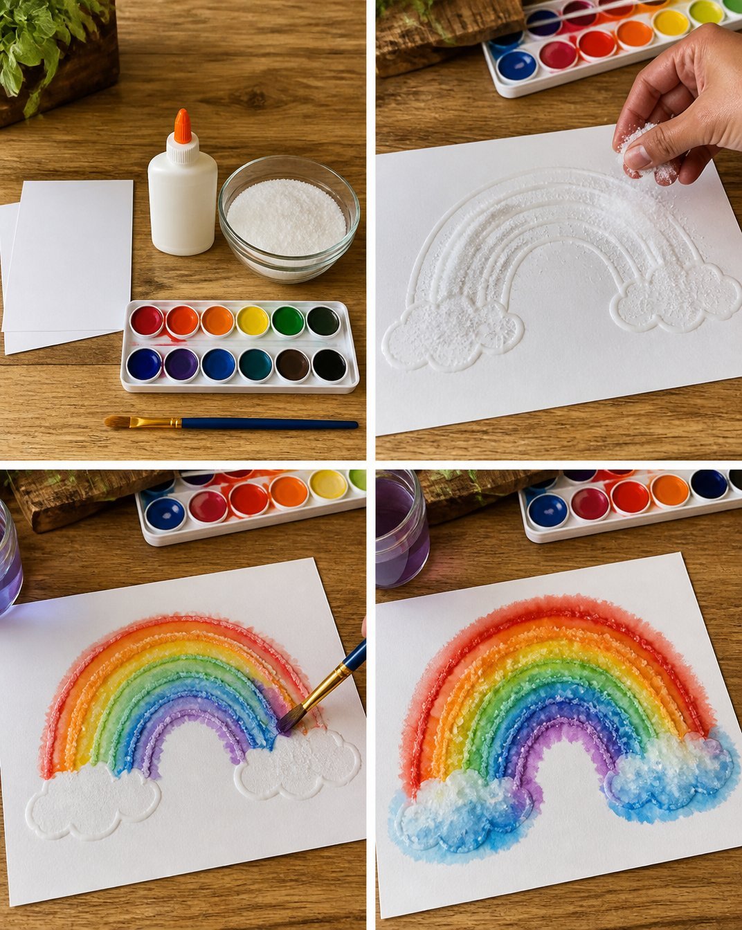 Rainbow Salt Painting
