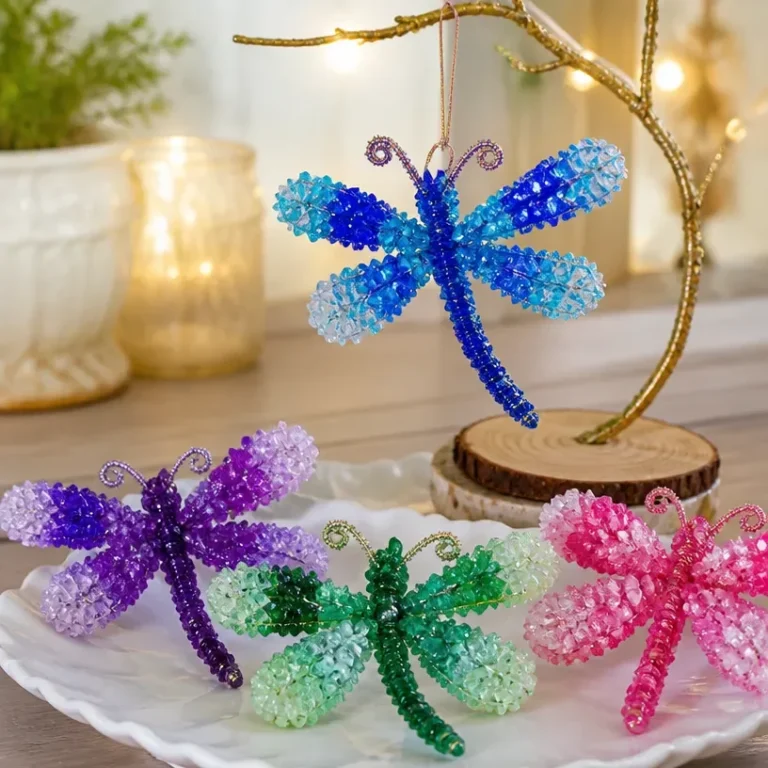 Sparkling Dragonfly Crystal Jewelry and Decor