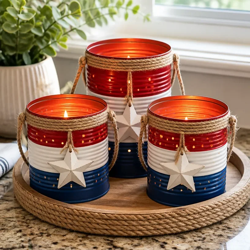 Star-Spangled Wind Chime for patriotic outdoor decor